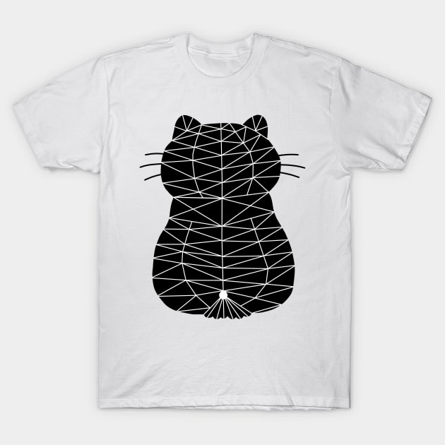 Cat sits upright, Cat Geometric for Light T-Shirt by ijoyly